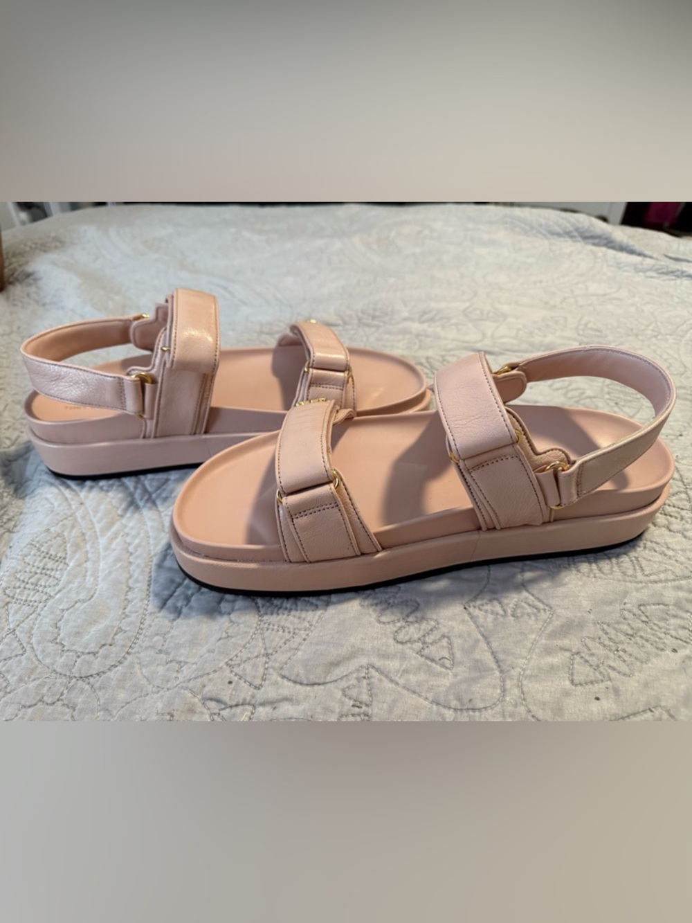 Tory Burch Pink Kira Sport Leather Sandals - Picture 8 of 9